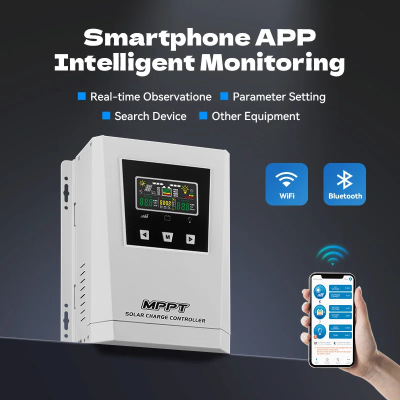 MPPT 100A 12/24/36/48V Max PV 150V Solar Charge Controller With LCD Display for Lead-Acid GEL Lithium Batteries