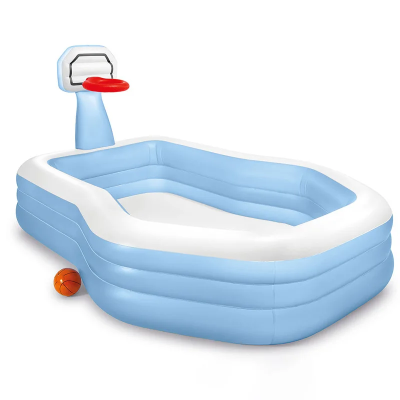 INTEX 57183 Stocked Inflatable Basketball Shooting Frame Swimming Pool for Children Outdoor Playing