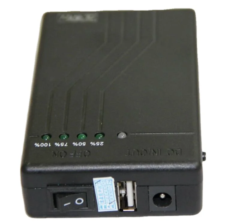 Wholesales Super Mini YSN-N12V DC 12V 3800mAh/5V 6800mAh black case recharge li-ion battery for lan router
