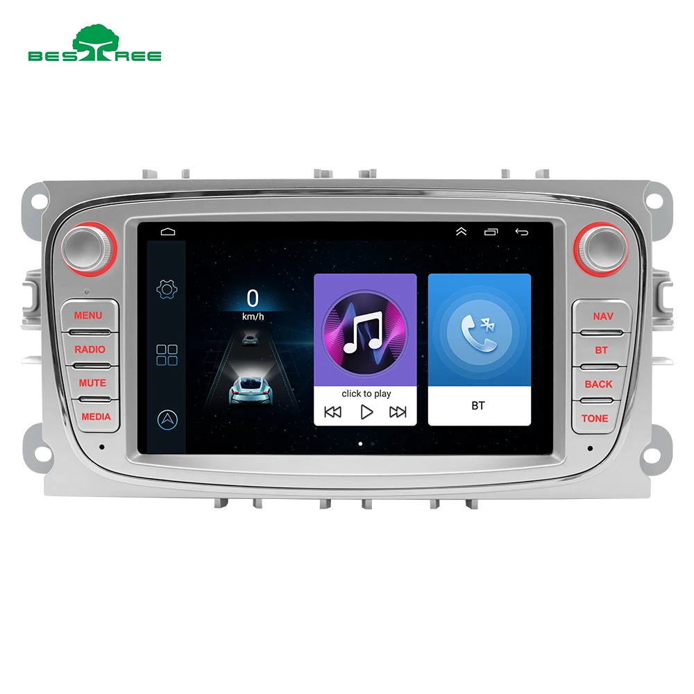 Bestree autoradio 7 inch Android Car Radio Stereo Audio GPS Navigation Multimedia Player for Ford Focus android car player
