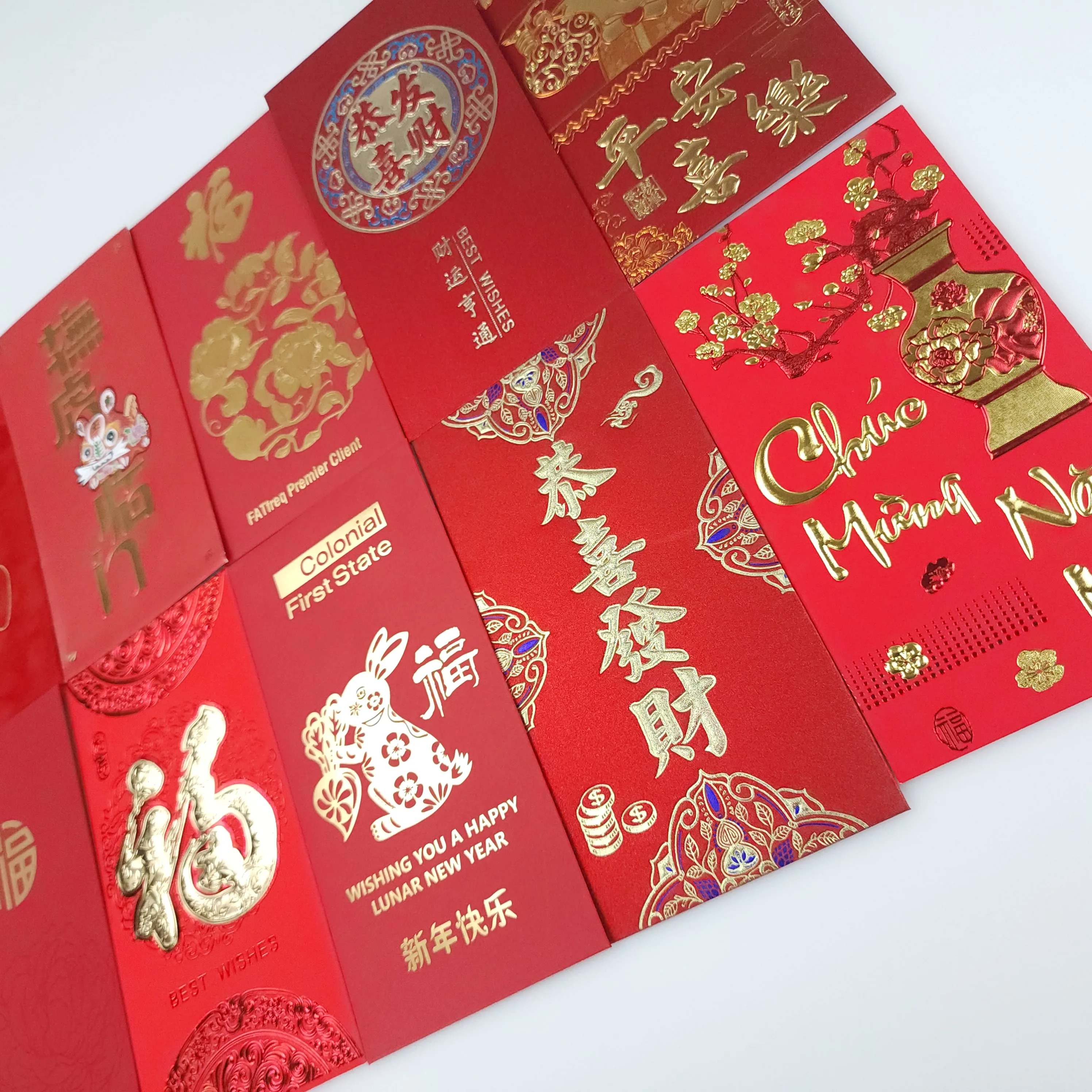 2024 Lucky Money Gift Envelope Chinese Red Envelopes New Year Hong Bao with FU  for Best Wishes