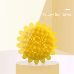 Children kids infant baby Soft Silicone sunflower Shower Body Cleaning Massage Brush for baby spa