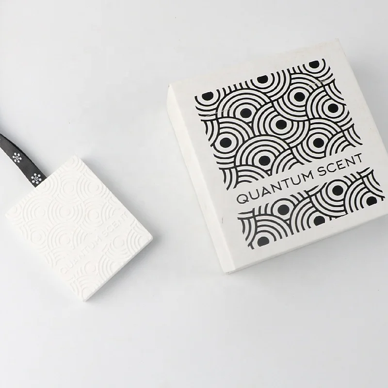 Wholesale Customized LOGO Luxury Fragrance Essential Oil Diffuser Car Hanging Scented Ceramic Stone Clay Diffuser