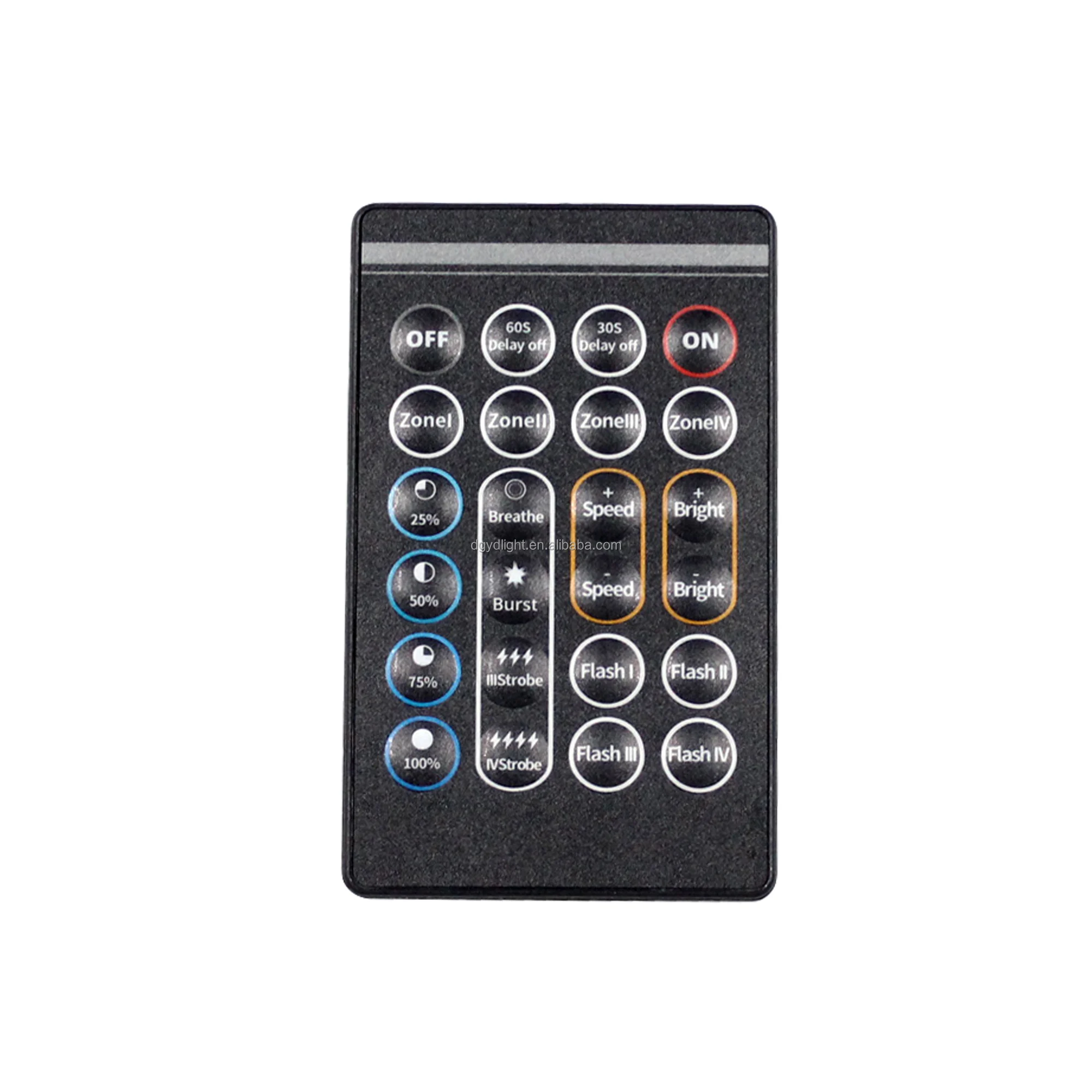 High Power 1000W Wheel Rock Light Controller Dual Remotes Single Wheel Separately Controlled Breathe Burst Strobe Functions