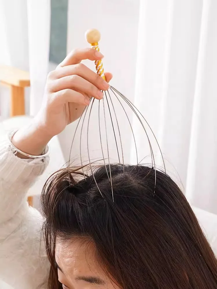 Zhedage Hair Stimulation Body Relaxing handheld scalp octopus Head Scratcher Head Massager For Stress Relief