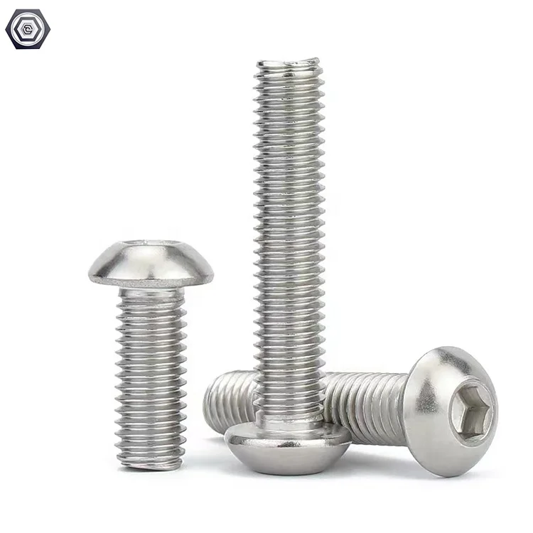 china screw manufacture ISO7380 Hexagon Socket Machine Thread Stainless Steel Screws