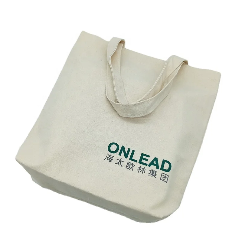 Recyclable Cotton Handbag High Grade Custom Logo Cotton Shopping Tote Bag