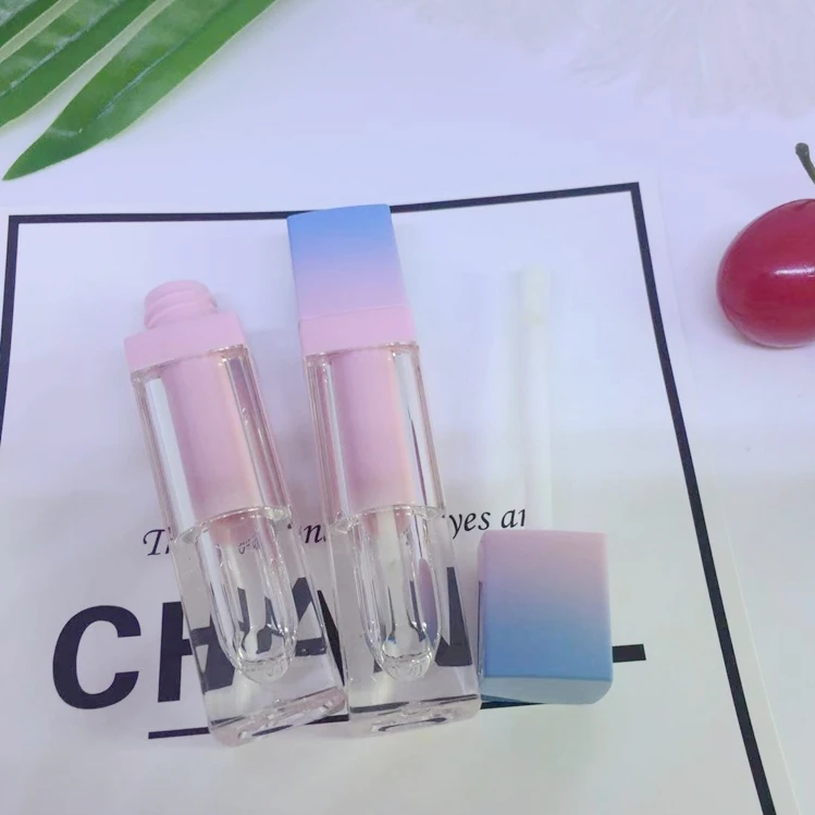 
Best price pink gradient lipgloss tube wholesale packaging empty clear container plastic lip gloss 