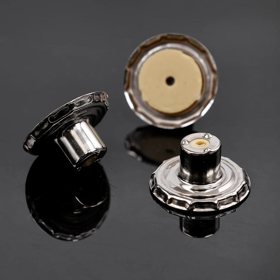 Wholesale Jeans Fixing Button With Plastic Core Stainless Steel Button For Clothes Denim Custom Letter And Logo Jacket Button