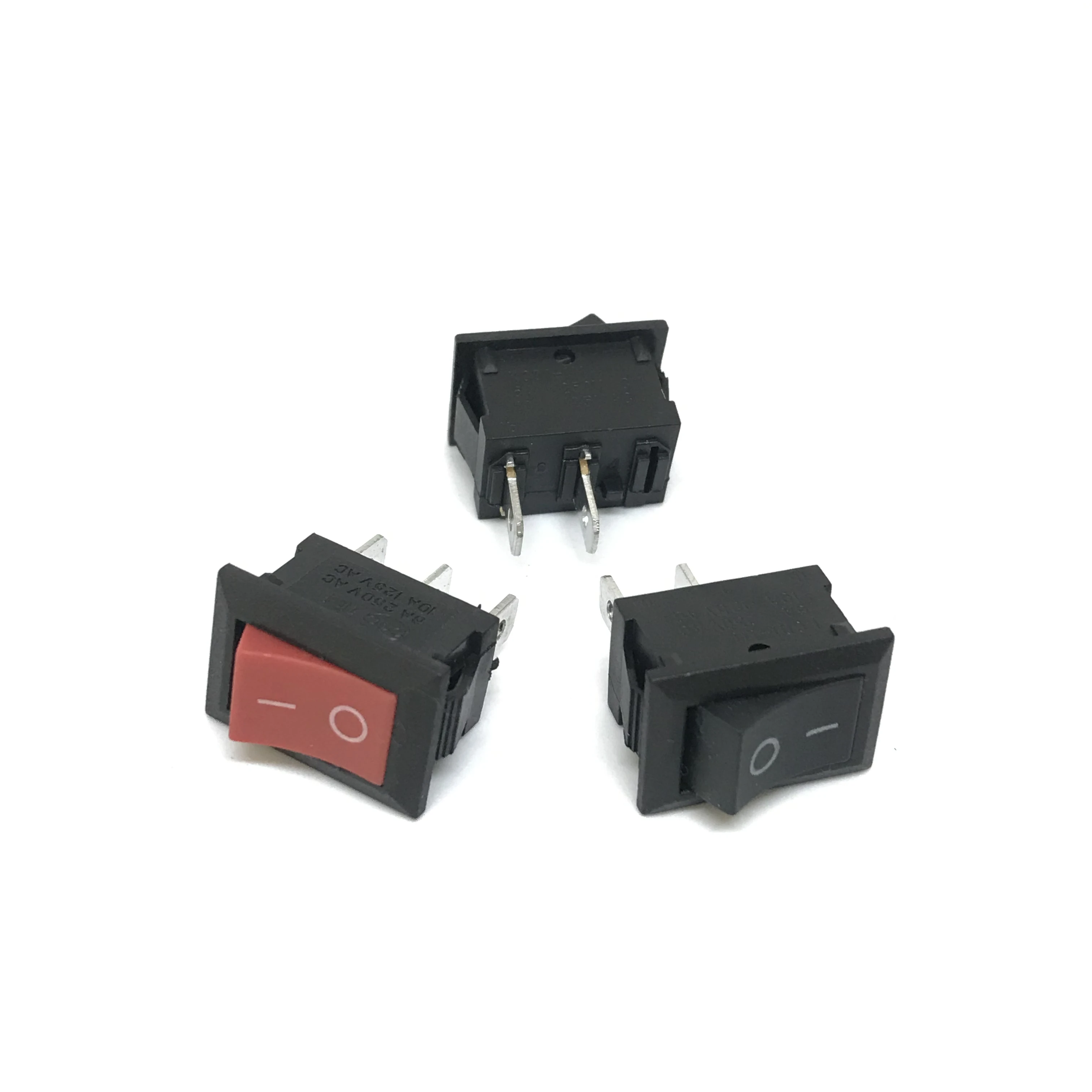 
Высокая эффективность максимальное напряжение 250v красный SPST 2 штифта KCD1 кулисный переключатель 