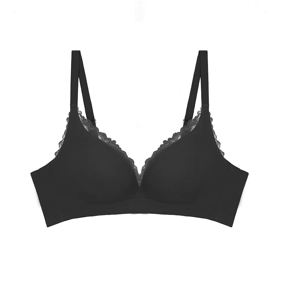 Comfortable Seamless Everyday Style Small Chest Push-Up Bra for Adults 100% Silk Lining Wire-Free Adjustment Woven Breathable