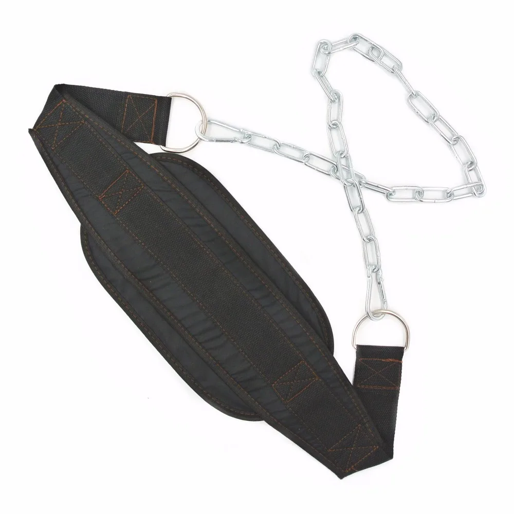 
Home Gym Equipment Pull Up Belt For Powerlifting Fitness Bodybuilding Strength Training Weight Lifting Belt with Chain 