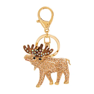 3D sculpture moose deer elk keychain for zoo National park gift shop souvenir