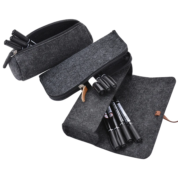 Upin custom eco friendly Felt set 3 pcs Fashion stationary pencil cases