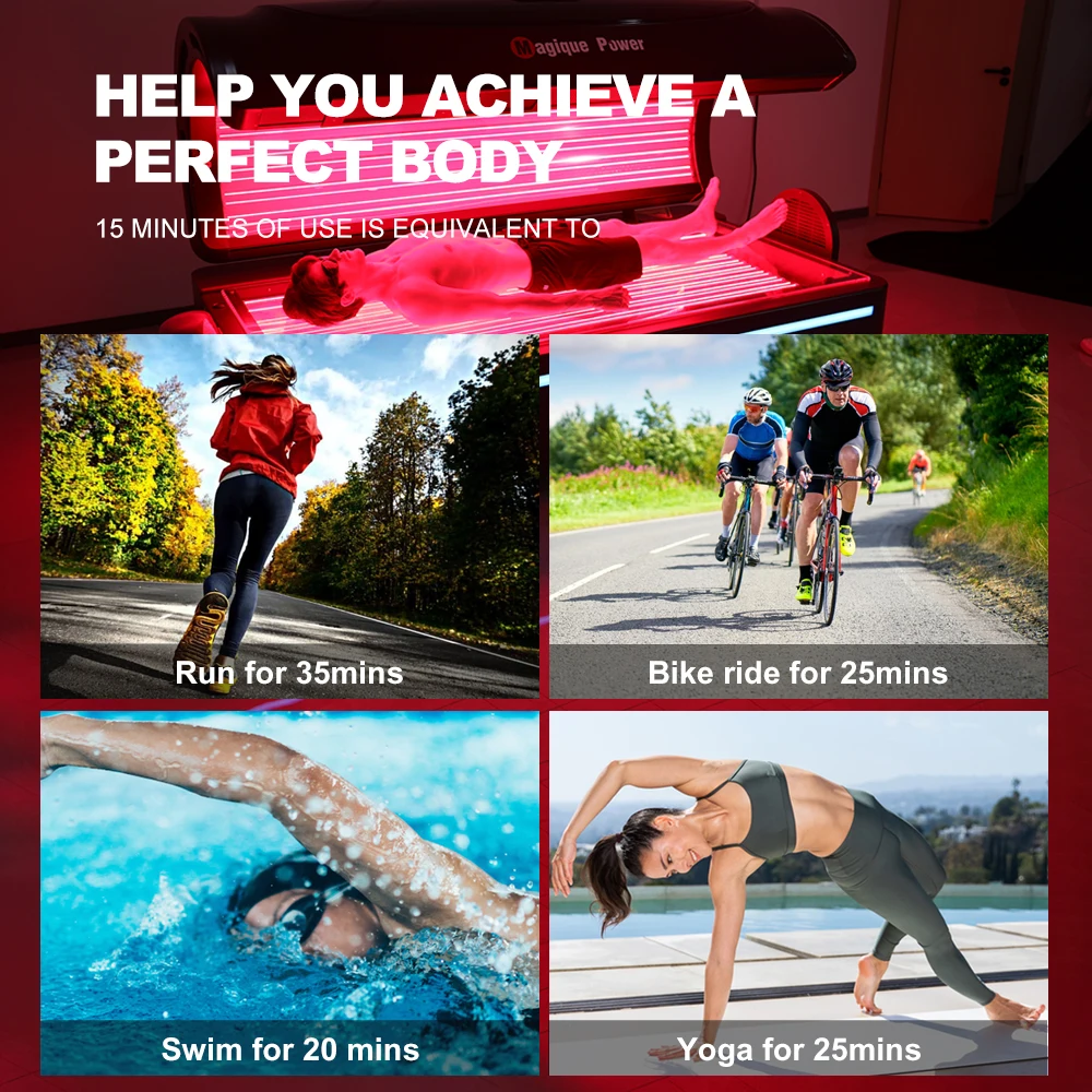 Professional Safe R5500 Ipad Control 0 Emf Full Body Red Led Infrared Red Light Therapy Bed For Home Use