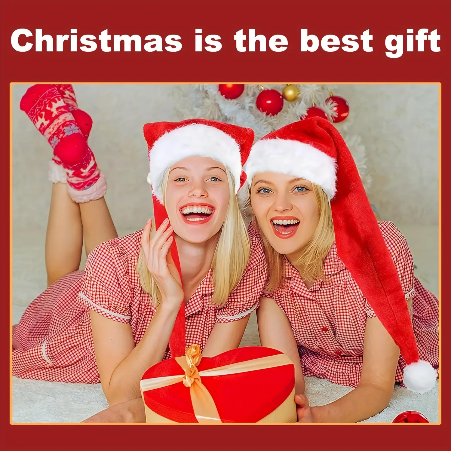 Wholesale 2024 Extra Long Party Xmas Festive Hat Soft Santa Claus Plush Christmas Hats For Adults