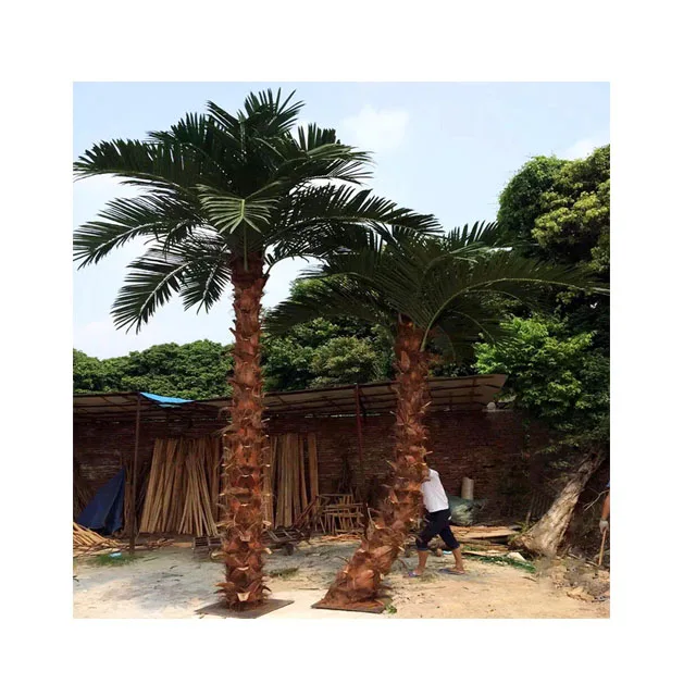 Artificial Outdoor Coconut Palm Tree Plastic Tall Tree for Shopping Mall Indoor Decoration
