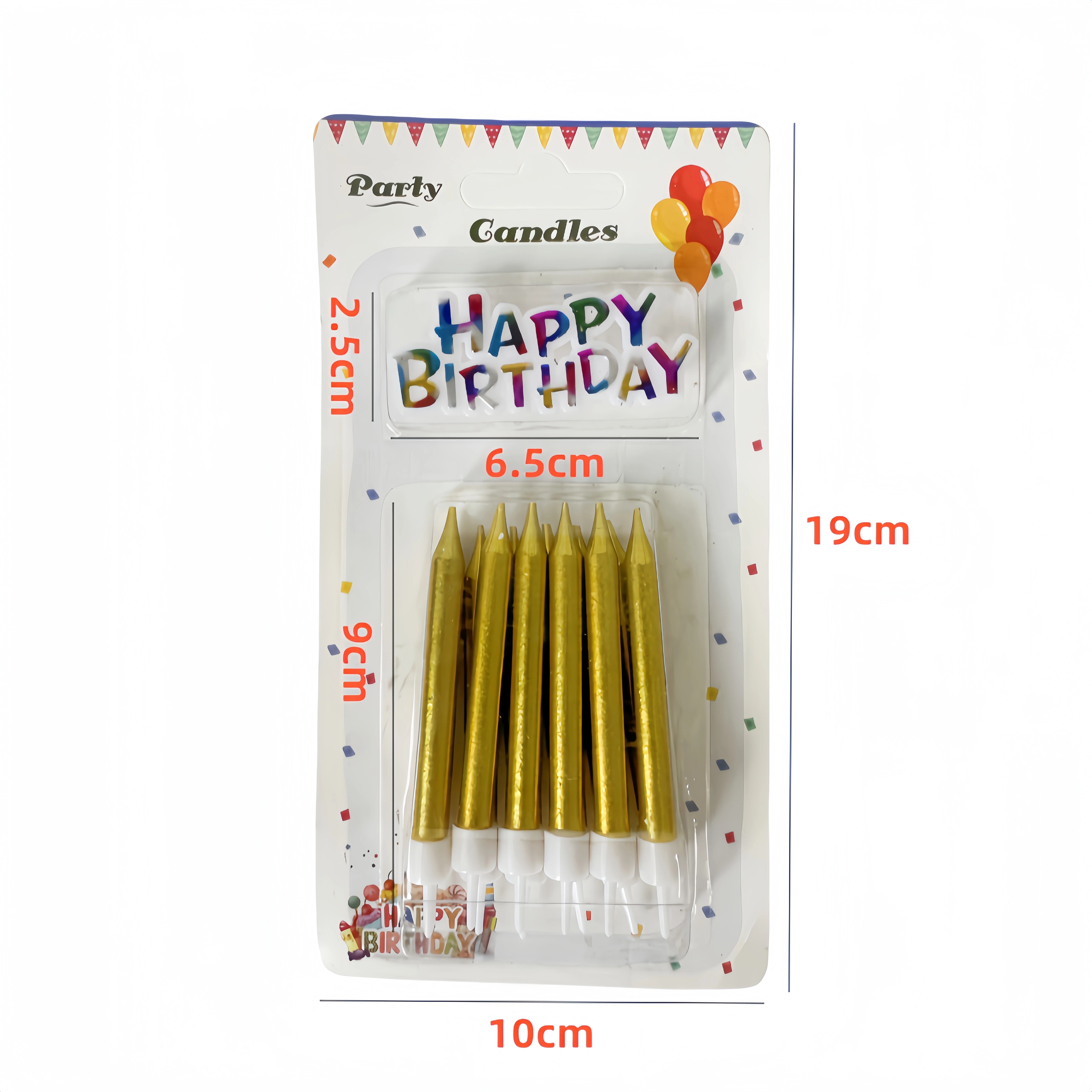 Wholesale Happy Birthday Candle Colors Cake Candles Birthday Party Decoration Stick Candles
