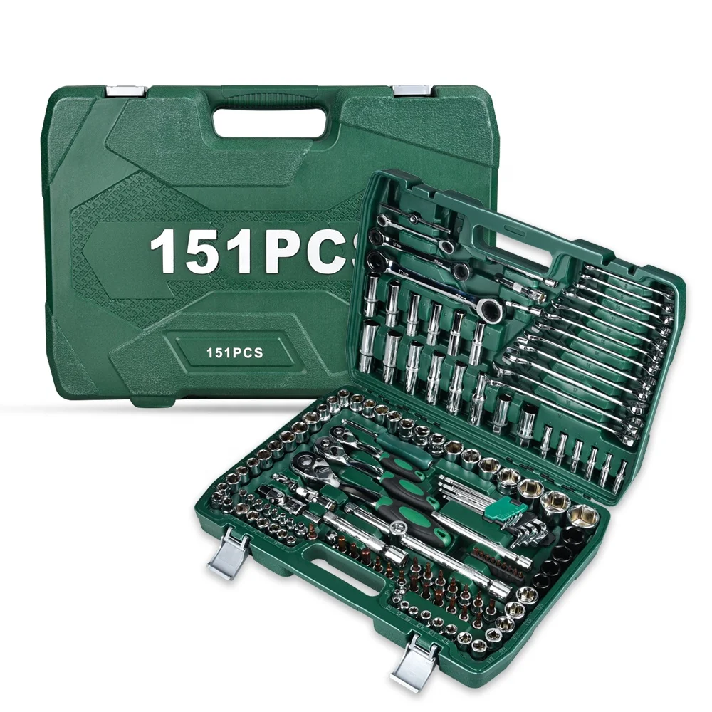 High Quality 151 Pieces Car/bike/motorcycle Repair Kit,Mechanic Hand Tools  Including Handlebars and Multi-specification Sleeves
