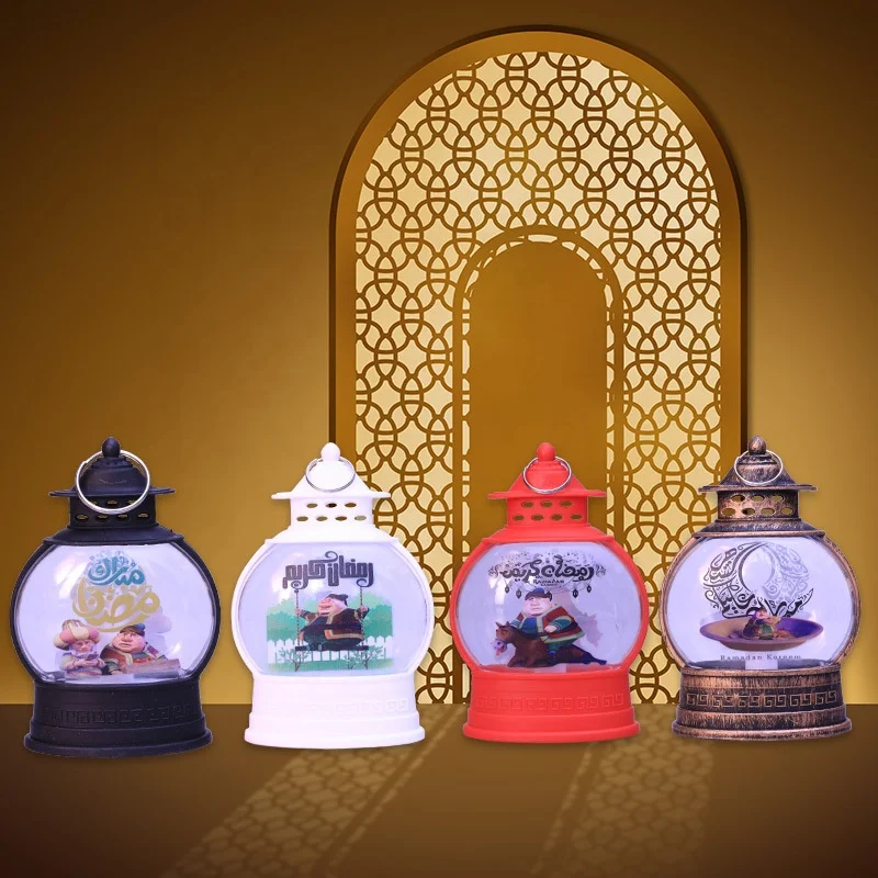 2023 Arab ramadan lantern with LED candle EID mubarak decorations lights ramadan lantern