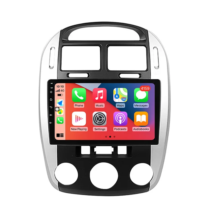 9 дюймов Android 1 + 32G двойной Din Bluetooth FM RDS автомобильное радио стерео Carplay & Auto для Kia Cerato 2004 - 2008 рамка