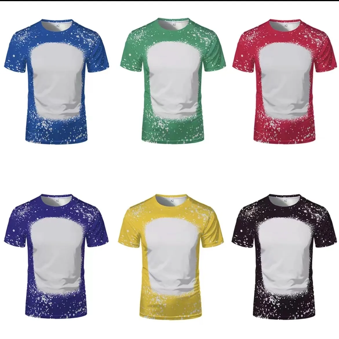 Breathable Casual Print Sports Fitness Men and Women T-shirt O-neck Sublimation Blank Colorized Short Sleeved Tie-Dye Tops Tees