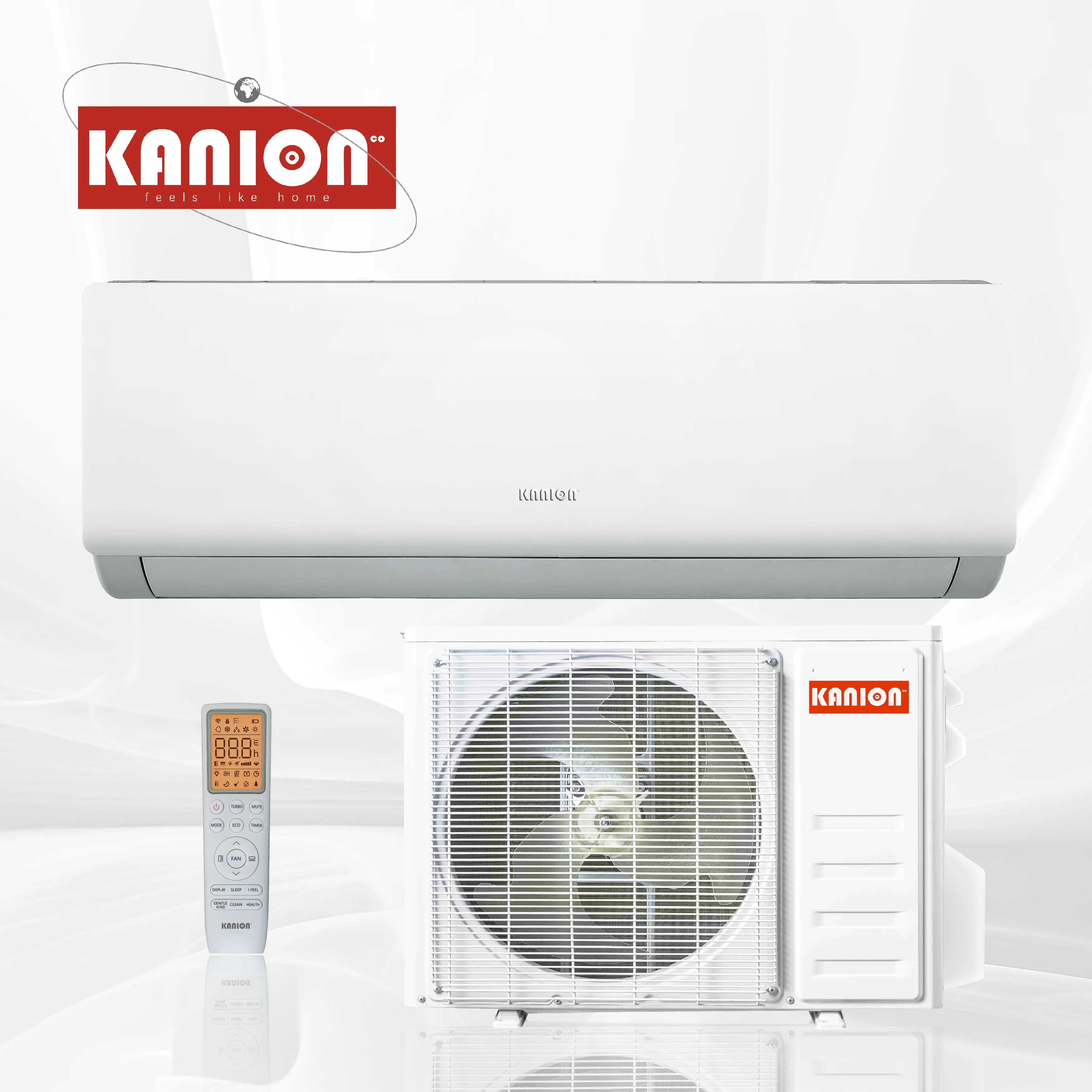 Kanion инвертор переменного тока 9000Btu-24000Btu Сплит Кондиционеры R410a R32 климатический кондиционер настенный