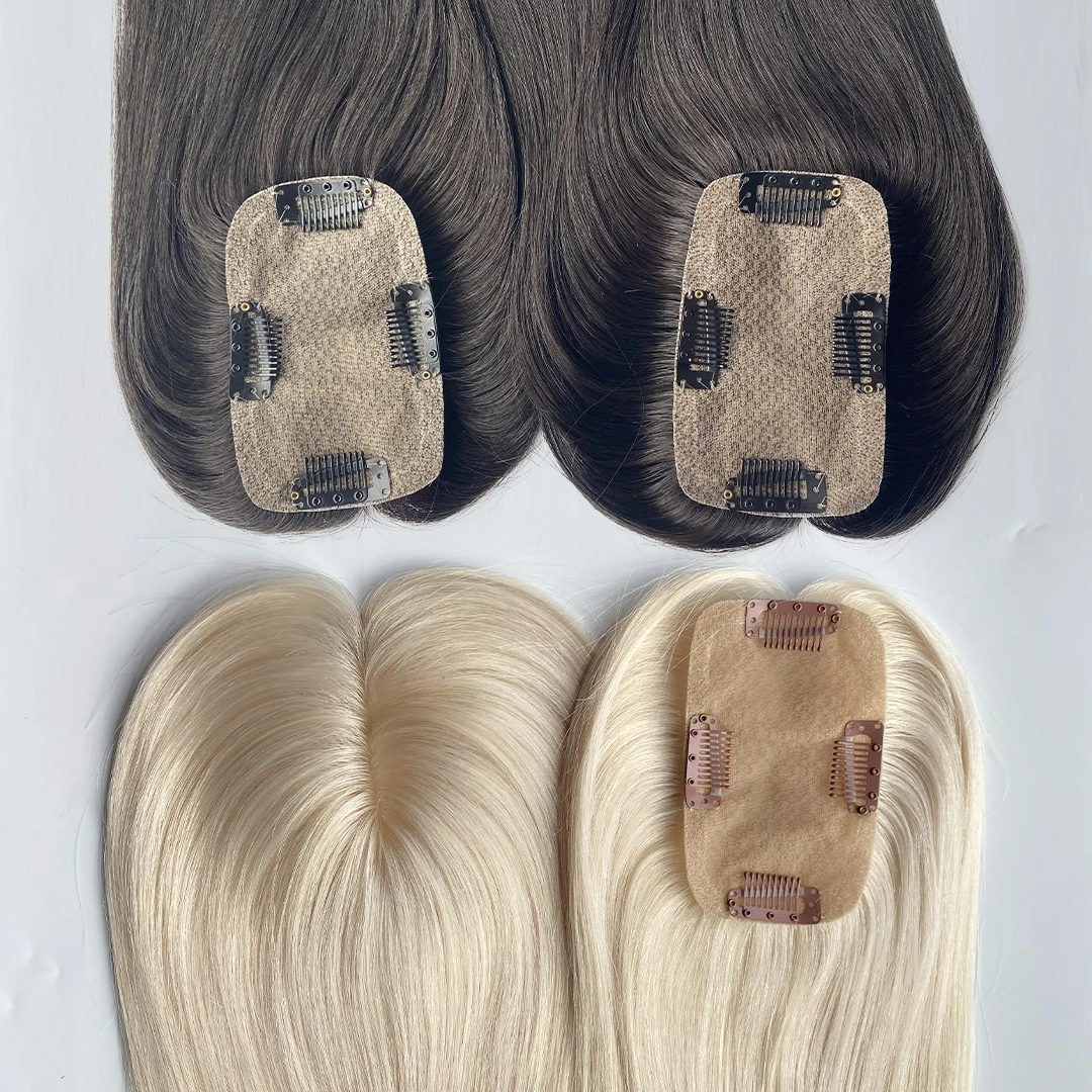 HaiYi 2024 New Trend Long Smooth Silky Hair Piece Virgin Cuticle European Human Hair Ladies Hair Toppers