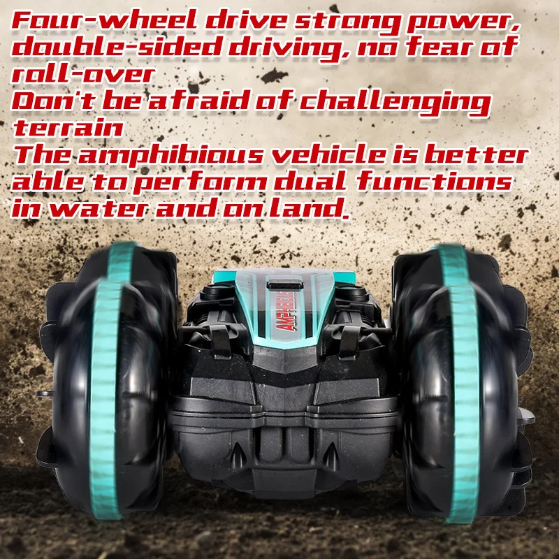 Land & Water amphibious waterproof stunt car Gesture sensing tumbling watch water play Remote control vehicle dual controller