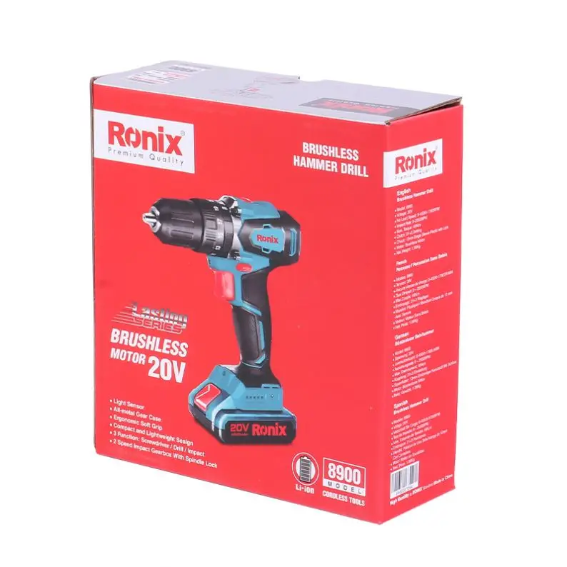Professional Factory Brushless Drill 13Mm 20V Cordless Drilling Machine Hammer Drills