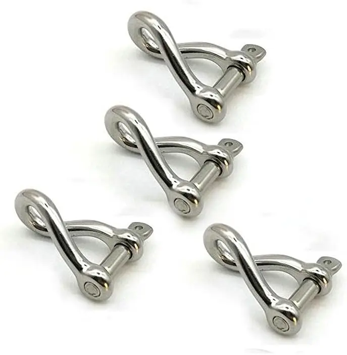 Wholesale D Shackle Twisted Stainless Steel Twist Shackle Steel Shackle