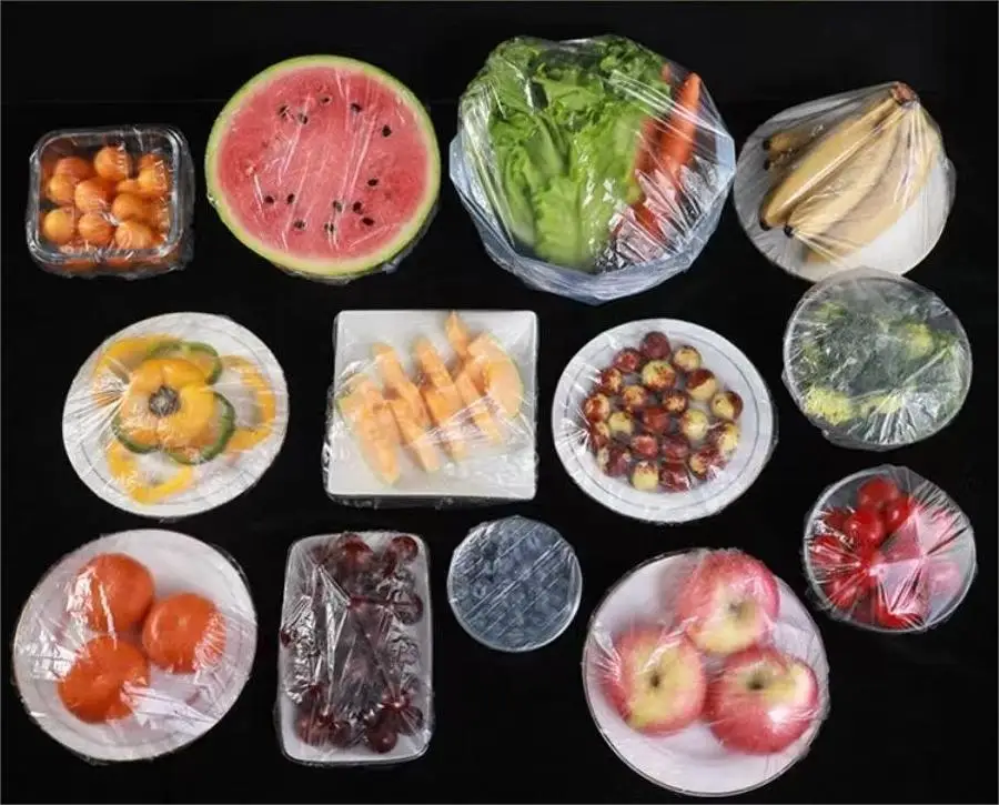 fresh keeping food storage plastic  plate food cover bag Wrap Elastic Food Lids For Fruit Bowls Cups Hats Storage Kitchen