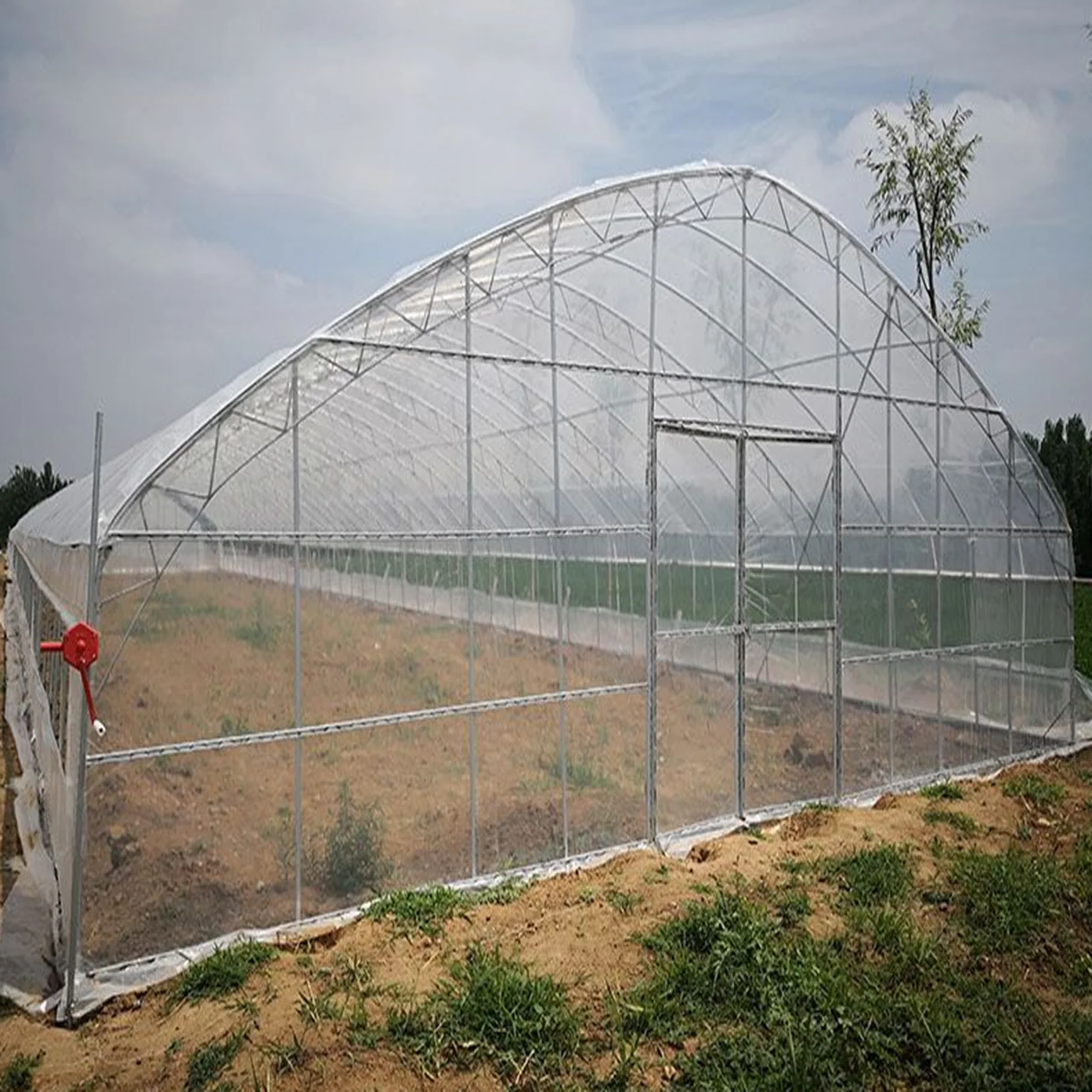 Vegetables growing hoop house single span agricultural greenhouse tunneling for hot sale