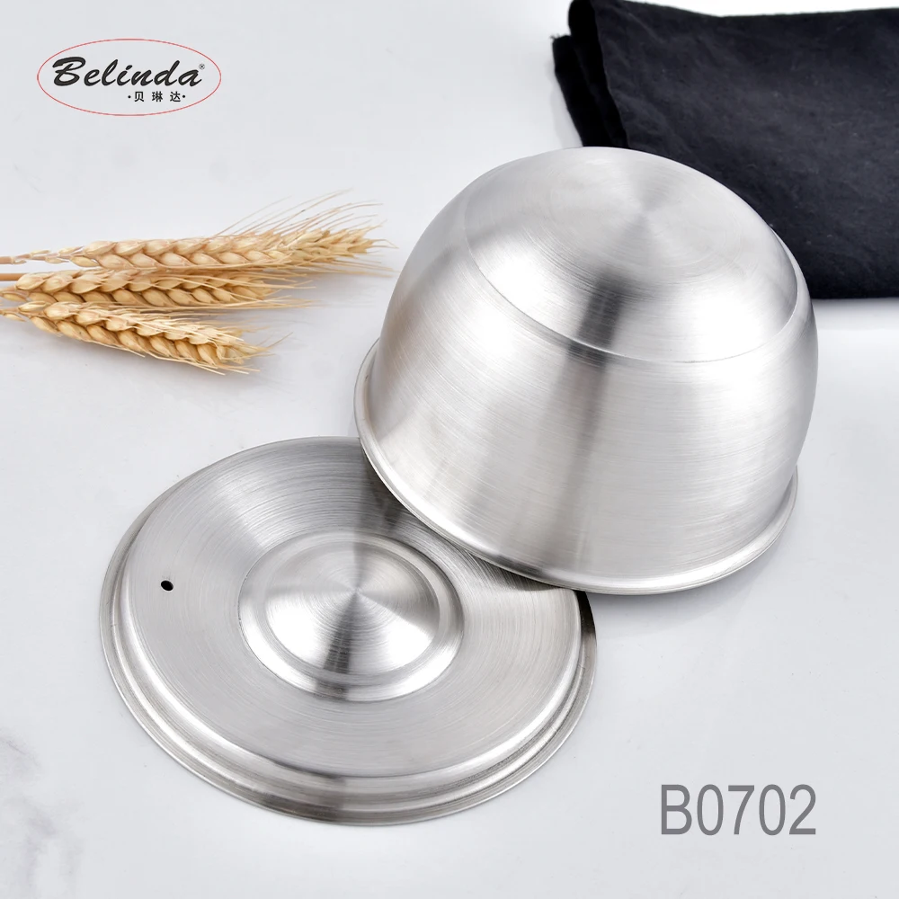 Stainless Steel 304 Children Food Stew Soup Bowl Steamed Egg Bowl With Lid B0702-5