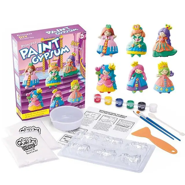 Paint Your Own Figurines Decorate Your Own Painting Set Complete Plaster Craft Kit for Kids