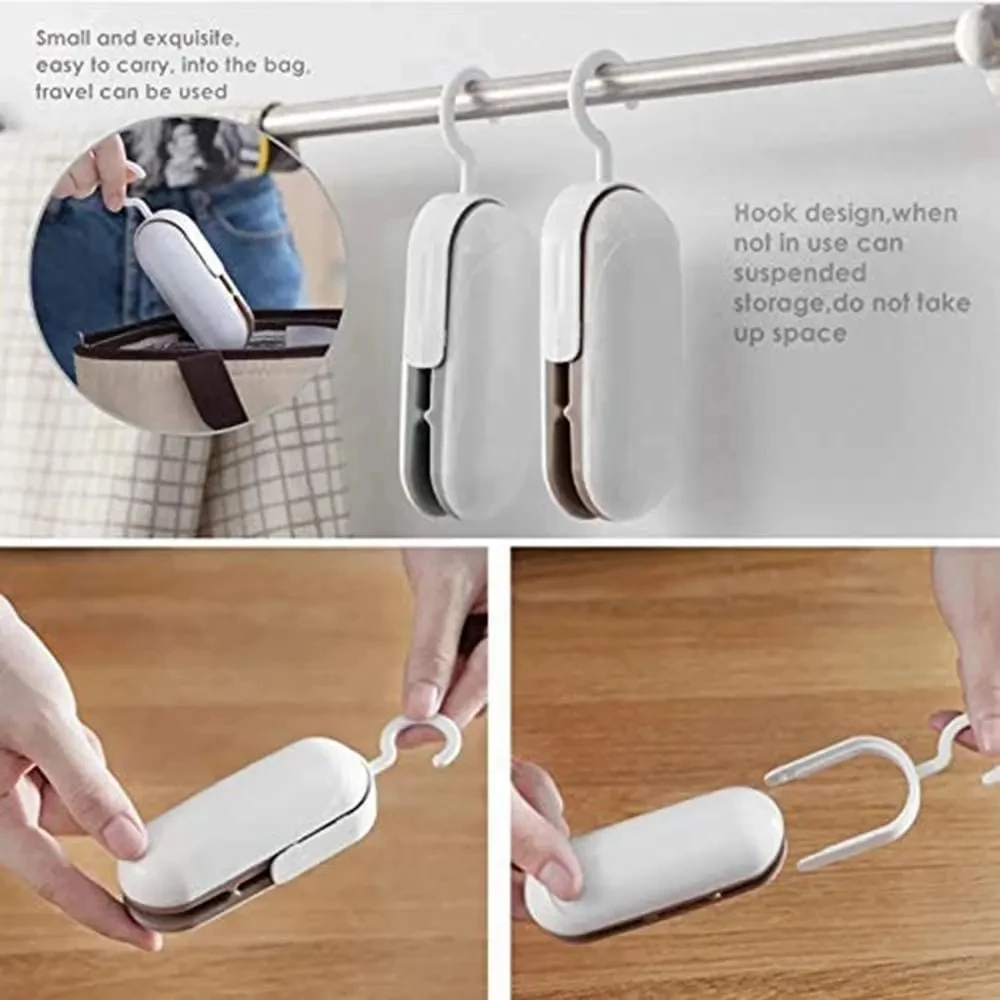 Handheld Food Plastic Bag Package Vacuum Sealing Machine Mini Sealer Portable Travelling Hand Press Heat Sealing Machine