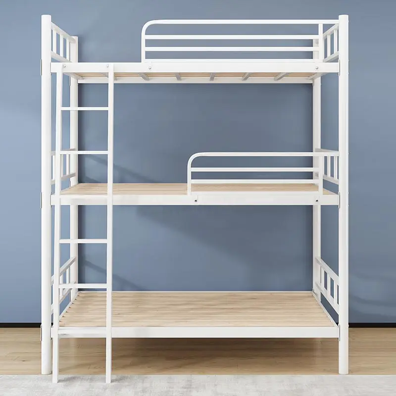 / Cheap Used Bunk Beds Hostel Dormitory Metal Home Use for Sale 3 Levels Modern Mail Order Packaging Three Layer Iron Bed CN;HEN