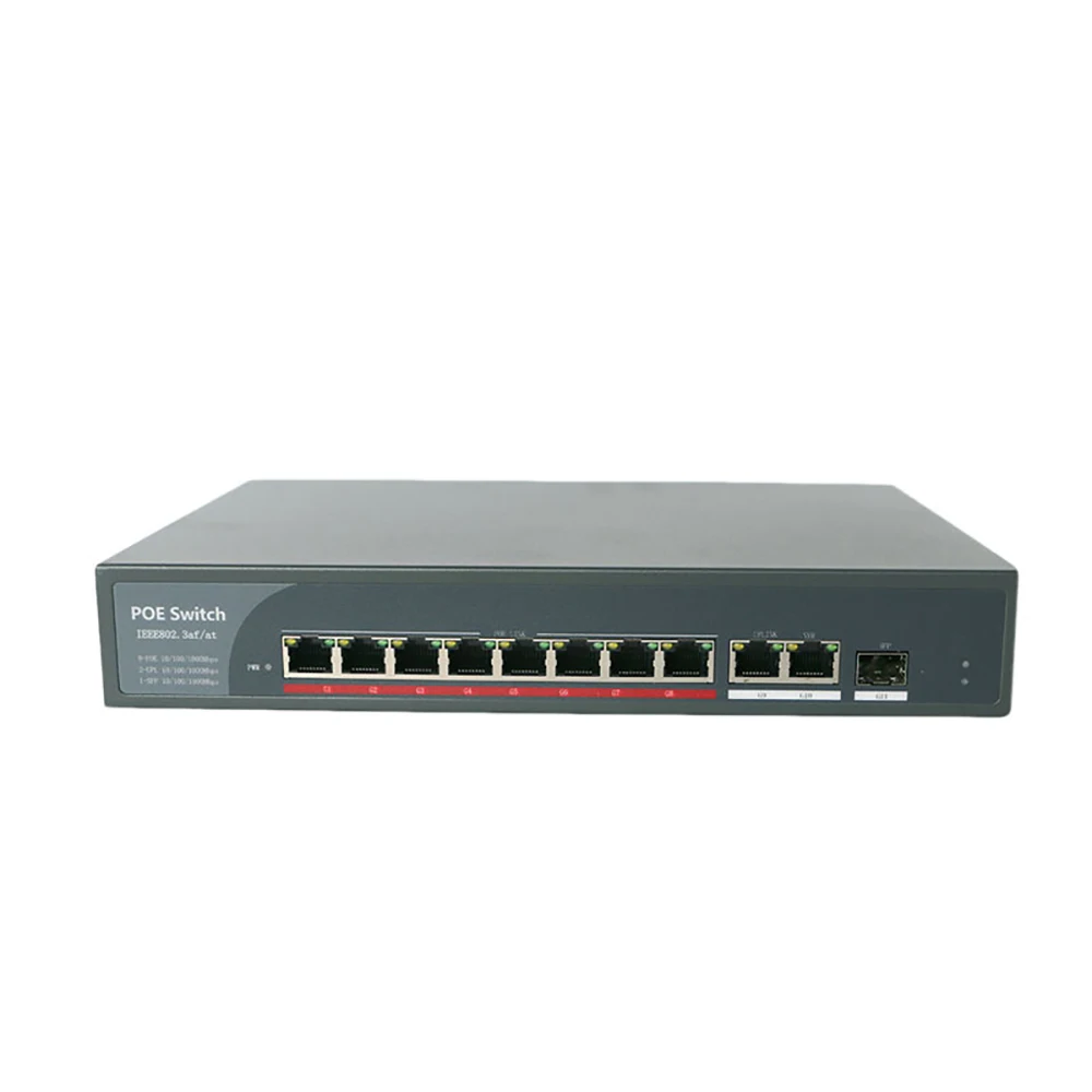 AS-DS8PG1F 8 ports SFP Enterprise Gigabit PoE Rackmount Network Switch RJ45 Ethernet Switch