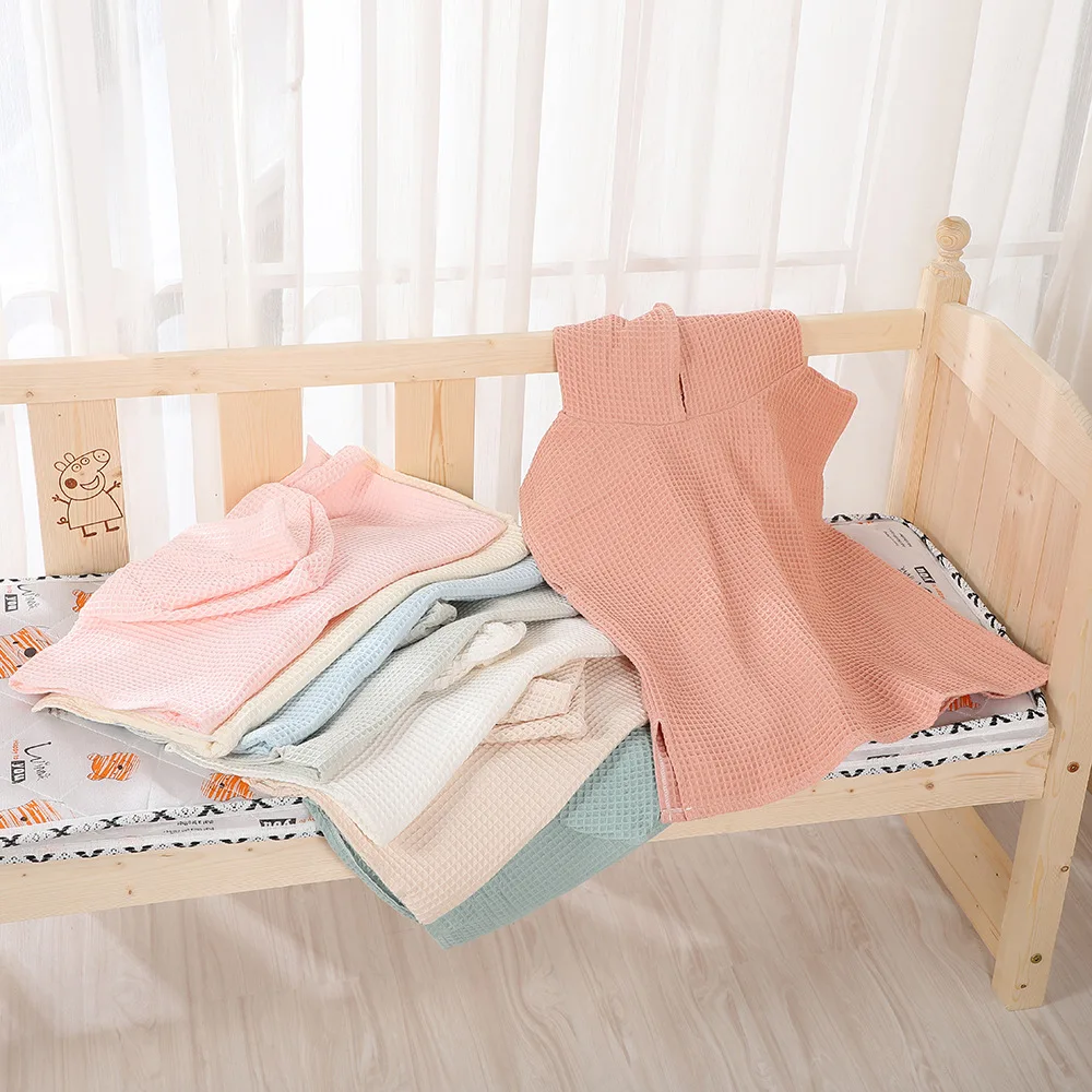 Quick Dry Wearable Baby Bath Towel Super Good Absorption Pool Change Robe Kids Toddler Waffle Beach Hooded Towel Poncho