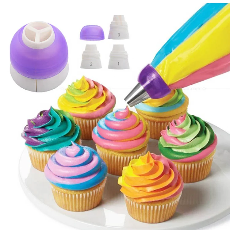 
Kitchen Accessories Bake ware 3 color cream coupler Baking Pastry Tools 