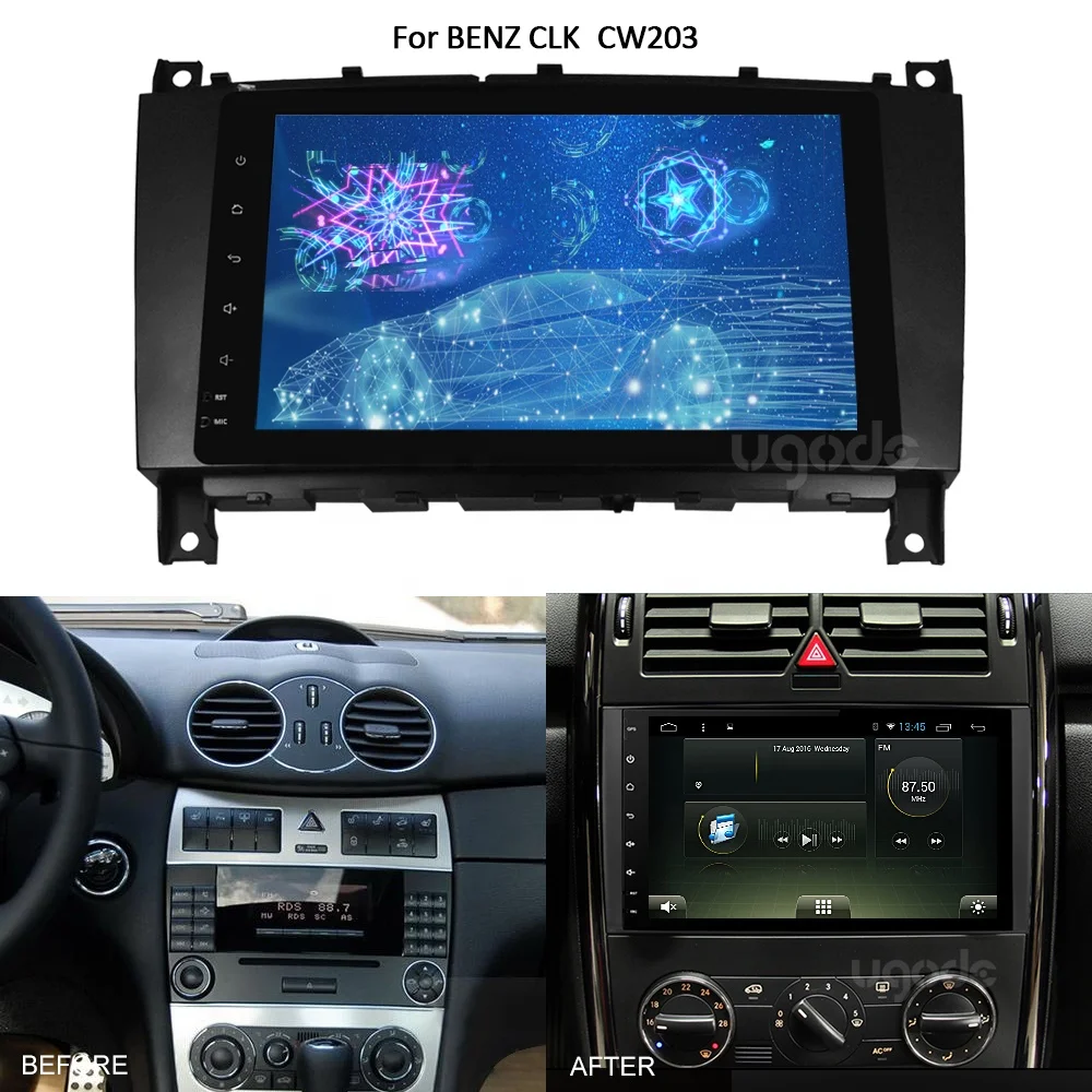 Ugode Android Car DVD Player GPS Navigation for C W203 GLC android radio auto manual accessory
