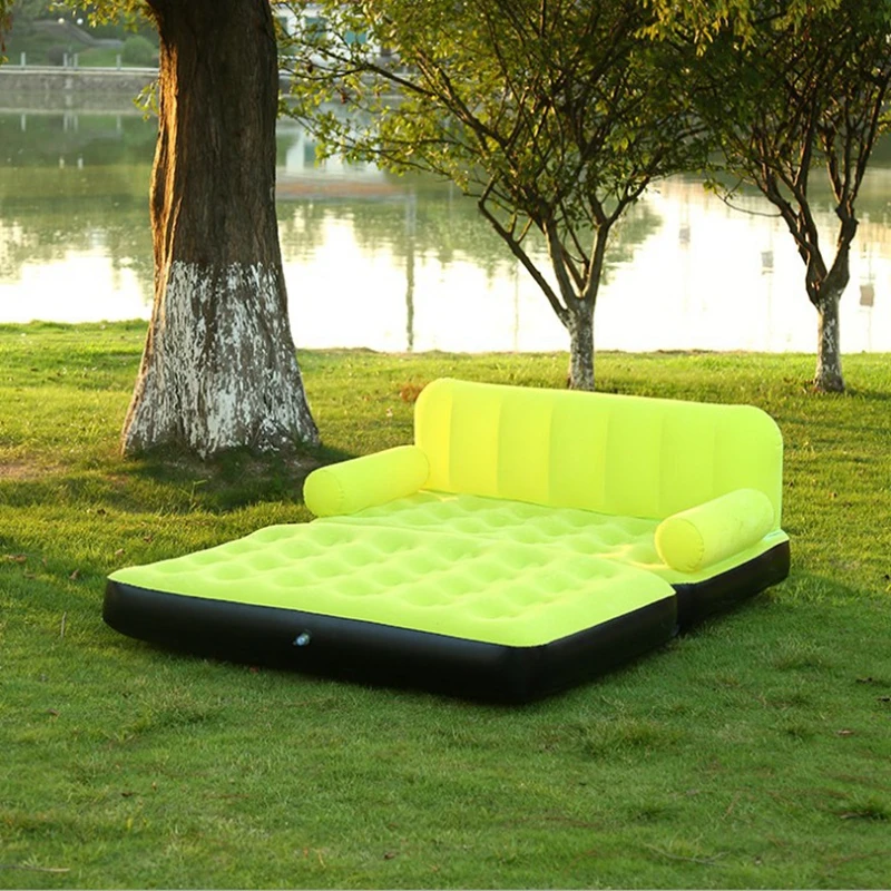 Green/Blue  5 in 1 Inflatable Double Sofa Bed Air Sofa