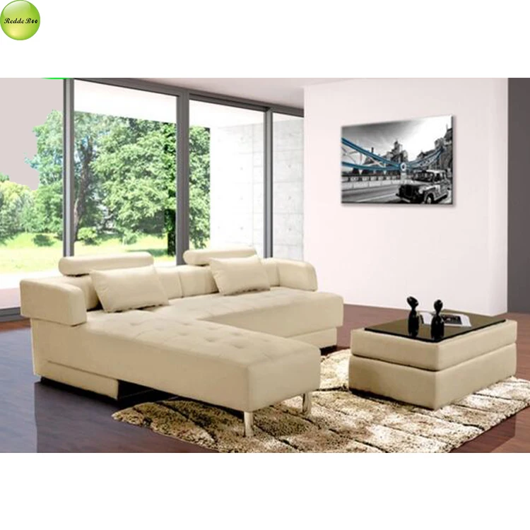 Modern White Folding Sofa Bed Turns To Sofa 3 Pieces With Storage Place Leather Furniture