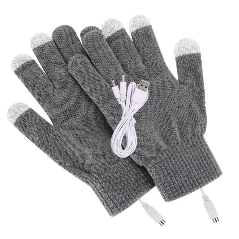 Winter USB Rechargeable Gloves Electric Heating Motorcycle Winter Touchscreen Gloves Men Warming Winter Gloves Heated Snowboard