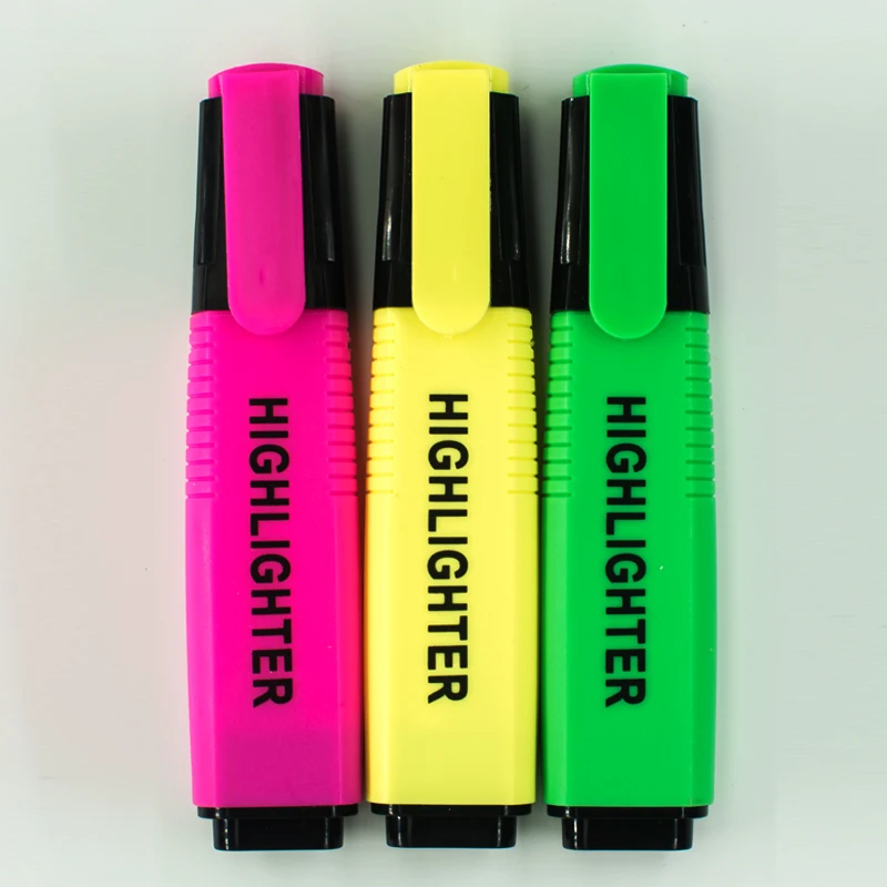 
EN-71 high quality stationery neon color highlighter marker with custom logo 