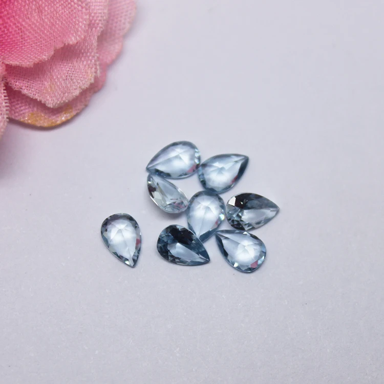 Synthetic Blue Color Gemstone Round Brilliant Cut 108# Blue Spinel