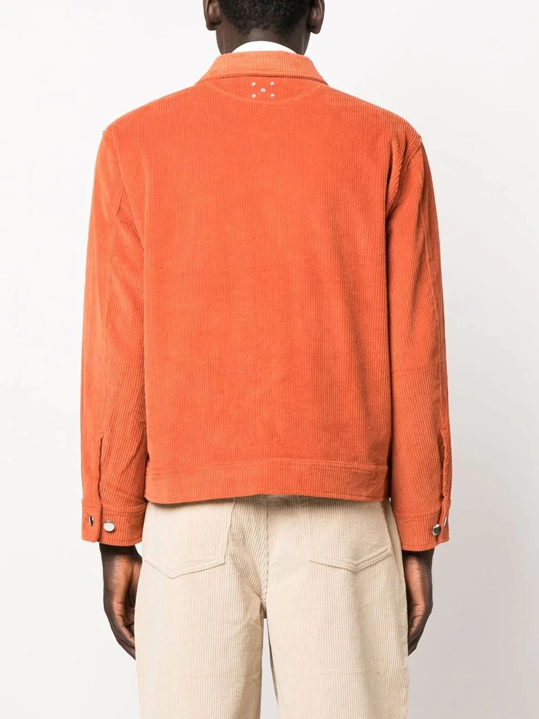 Hand Pockets Turn Down Collar Zip Up Front Durable Cotton Workwear Heavy Cotton Work Jacket for Men