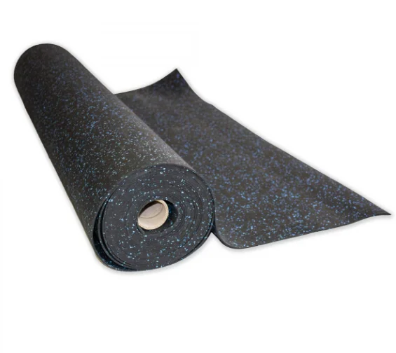 Clocell 1*50m eco-friendly rubber floor rolls shock absorption rubber for gym anti vibration gym rubber flooring