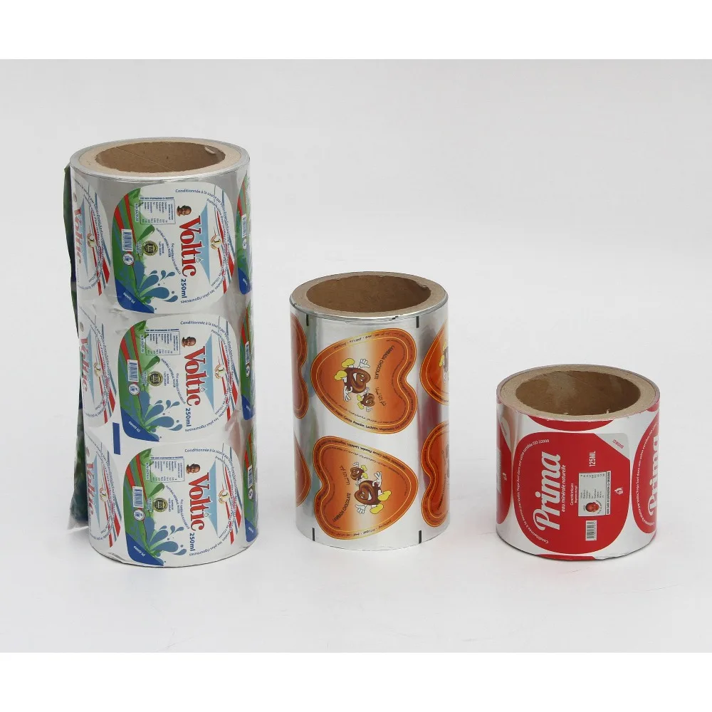 bopp thermal pack yogurt laminate aluminum film lid for food packaging