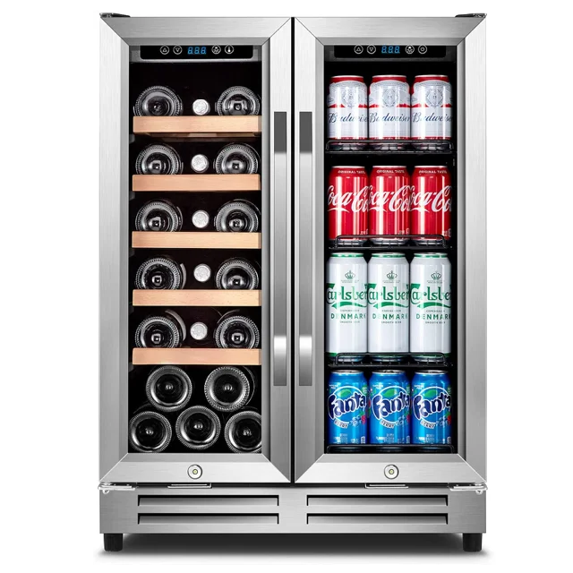 Wine Cooler Refrigerator 20 bottles and 43 can 120L Beverage cooler SRW-36BDR